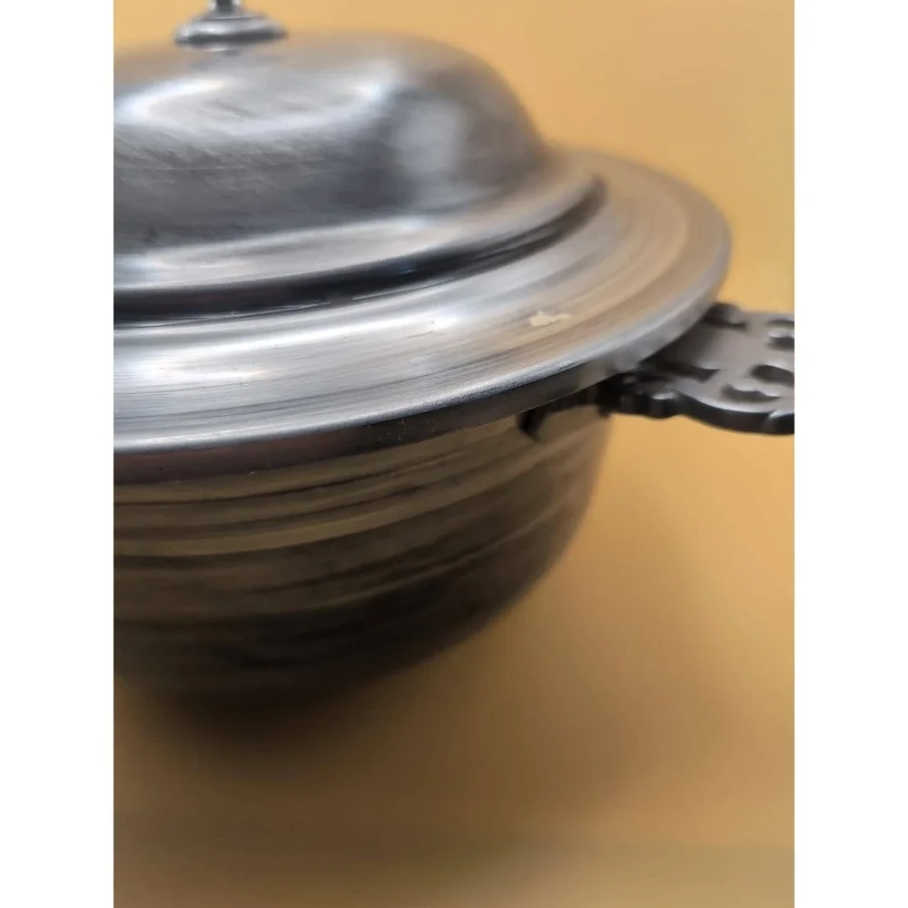 Vintage  Lazar 2 piece Bun Warmer Aluminum Serving Double‎ handle